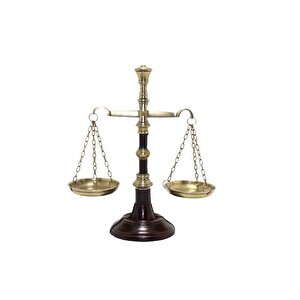 Ahşap Standlı Pi̇ri̇nç Terazi̇, Altın, 31x20