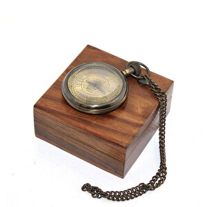 Ahşap Kutulu Pi̇ri̇nç Köstekli̇ Saat, 7x5