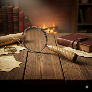 Kemi̇k Sapli Pi̇ri̇nç Büyüteç, Kahverengi, 25x10