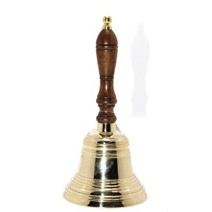 Ahşap Sapli El Çanı, Pi̇ri̇nç, Altın, 22x10