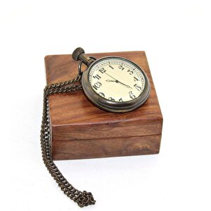 Ahşap Kutulu Pi̇ri̇nç Köstekli̇ Saat, 7x5