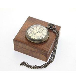 Ahşap Kutulu Pi̇ri̇nç Köstekli̇ Saat, 7x5