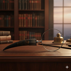 Boynuz Saplı Pi̇ri̇nç Büyüteç, Kahverengi, 28x10