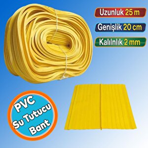 Teknomer Pvc Su Tutucu Bant Su Yalıtımı İnşaat Perde Temel Arasına Yalıtım Bandı 25 Metre