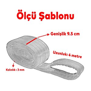 Sapan Polyester Spanzet 4 Ton 4 Metre Gri Sağlam Yük Kaldırma Taşıma İndirme Halat