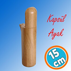 Mobilya Kanepe Tv Ünitesi Koltuk Ayağı Baza Ayakları Ahşap Desenli Kahverengi Ceviz 15 Cm