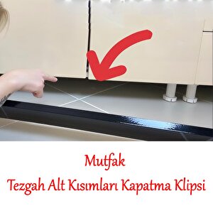 6 Adet Alüminyum Baza Klipsi Mutfak Dolap Tezgah Alt Kısım Kapatma Klips Mobilya Ayak Tutucu Toka