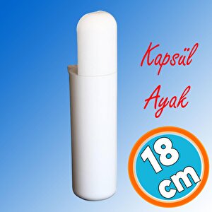 Mobilya Yükseltici Sehpa Kanepe Tv Ünitesi Koltuk Ayağı Baza Ayakları Kapsül Mat Beyaz 18 Cm