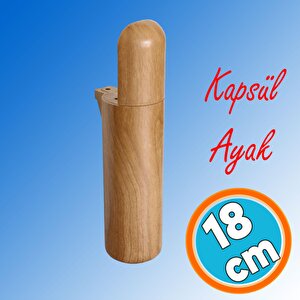 Mobilya Kanepe Tv Ünitesi Koltuk Ayağı Baza Ayakları Ahşap Ceviz Desenli 18 Cm