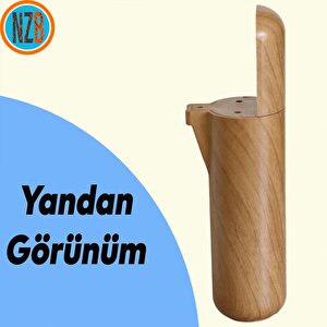 Mobilya Kanepe Tv Ünitesi Koltuk Ayağı Baza Ayakları Ahşap Ceviz Desenli 18 Cm