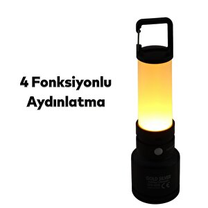 El Feneri Kablo Şarjlı Led Işıldak Abajur Kamp Lambası Gece Aydınlatma 5 W Beyaz Işık Lityum Pil