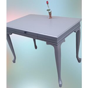 Çalışma Masa St 90139 Model Kayın Aslan Ayak Çekmec Parlak Lake Gri Renk El Yapım