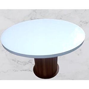 Masa 90165 Anıt Model Parlak Beyaz Lake Ceviz Boya Kayın 100  Kutu Sevk El Yapım