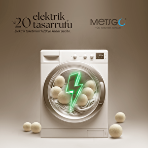 Metsgo ( 6 Adet ) Yün Kurutma Topu - Doğal Yumuşatıcı - Kırışık Giderici - Kurutma Makinesi Için