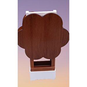 Çanta Zigon 90103 Sehpa Papatya Model 2li Takım Ahşap Mdf Ceviz Renk Uyum El Yapı
