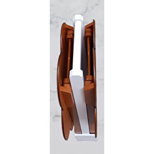 Çanta Zigon 90103 Sehpa Papatya Model 2li Takım Ahşap Mdf Ceviz Renk Uyum El Yapı