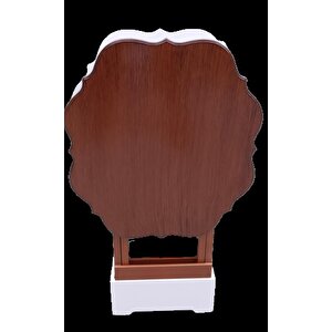 Çanta Zigon 90083 Yonca Model 2 Li Takım Ahşap Mdf Beyaz-ceviz Renk Uyum El Yapım