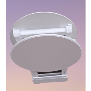 Çanta Zigon 90126 Sehpa Oval Model İkili Takım Ahşap Mdf Beyaz Renk Uyumu El Yapı