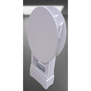 Çanta Zigon 90126 Sehpa Oval Model İkili Takım Ahşap Mdf Beyaz Renk Uyumu El Yapı