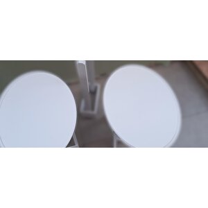 Çanta Zigon 90126 Sehpa Oval Model İkili Takım Ahşap Mdf Beyaz Renk Uyumu El Yapı