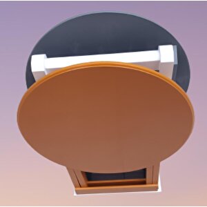Çanta Zigon 90117 Sehpa Oval Model 2li Tk Ahşap Mdf Hardal-gri Renk Uyum El Yapım