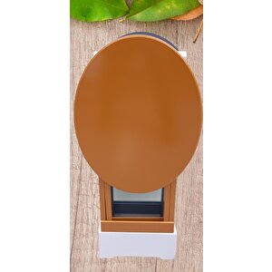 Çanta Zigon 90117 Sehpa Oval Model 2li Tk Ahşap Mdf Hardal-gri Renk Uyum El Yapım