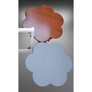 Çanta Zigon 90100 Sehpa Papatya  Model İkili Tk Ahşap Mdf Ceviz-gri Renk El Yapım