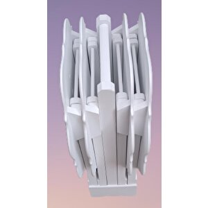 Çanta Zigon 90094 Sehpa Yonca Takım Model Ahşap Mdf Parlak Beyaz Lake Renk Elyapı