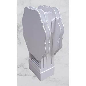 Çanta Zigon 90094 Sehpa Yonca Takım Model Ahşap Mdf Parlak Beyaz Lake Renk Elyapı