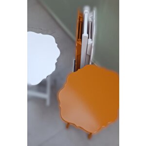 Çanta Zigon 90086 Yonca Dörtlü 90086 Ahşap Mdf Beyaz Ve Hardal Renk Uyum El Yapım