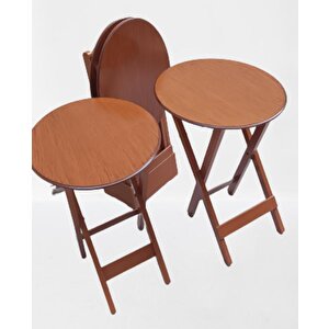 Çanta Zigon Oval 90135 Dörtlü Model Ahşap Mdf Parlak Ceviz Lake El Yapımı