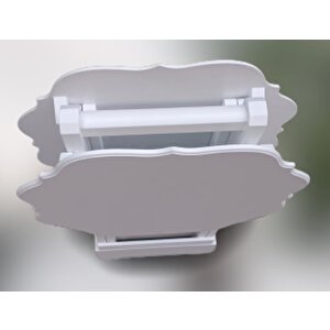 Çanta Zigon 90084 Yonca Model İkili Takım Ahşap Mdf Beyaz  Renk Uyumu El Yapımı