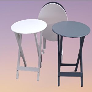 Çanta Zigon 90132 Oval Model Dörtlü Ahşap Mdf Parlak Beyaz Gri Renk Uyum El Yapım