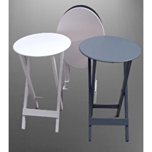 Çanta Zigon 90132 Oval Model Dörtlü Ahşap Mdf Parlak Beyaz Gri Renk Uyum El Yapım