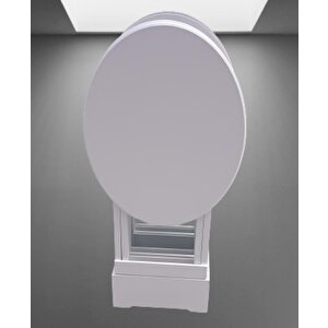 Çanta Zigon 90136 Oval Sehpa Dörtlü Model Ahşap Mdf Parlak Beyaz Renk El Yapım