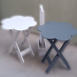Çanta Zigon 90101 Papatya  Model 2li Tk Ahşap Mdf Beyaz-gri Renk Uyum El Yapım