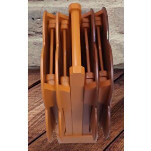 Çanta Zigon 90106 Sehpa Papatya Model Dörtlü Ahşap Mdf Ceviz-hardal Uyum El Yapım