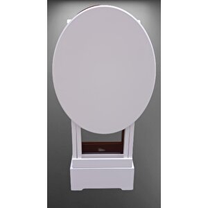 Çanta Zigon 90125 Sehpa Oval Model İkili Takım Mdf Ceviz-beyaz Renk Uyum El Yapım