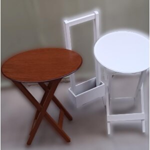 Çanta Zigon 90125 Sehpa Oval Model İkili Takım Mdf Ceviz-beyaz Renk Uyum El Yapım