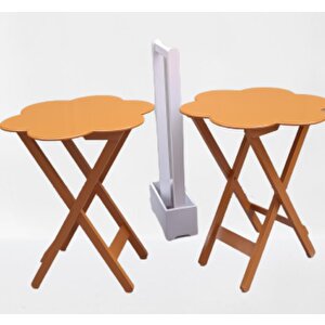 Çanta Zigon 90099 Papatya Model İkili Takım Ahşap Mdf Hardal Hardal Renk El Yapım