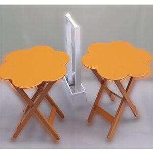 Çanta Zigon 90099 Papatya Model İkili Takım Ahşap Mdf Hardal Hardal Renk El Yapım