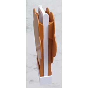 Çanta Zigon 90099 Papatya Model İkili Takım Ahşap Mdf Hardal Hardal Renk El Yapım