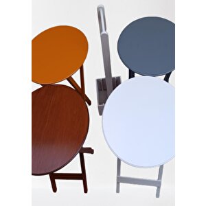 Çanta Zigon 90137 Oval Dörtlü Model Ahşap Mdf Gri Ceviz Beyaz Hardal Renk Uyum