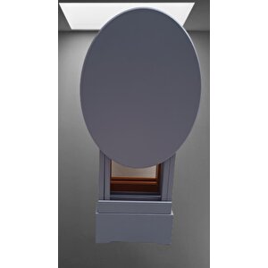 Çanta Zigon 90127 Sehpa Oval Model Dörtlü Mdf Hardal Ve Gri  Renk Uyumu El Yapımı
