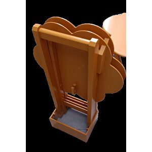 Çanta Zigon 90116 Papatya Dörtlü Model Ahşap Mdf Hardal Renk Uyumu El Yapımı