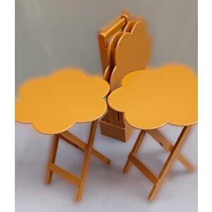 Çanta Zigon 90116 Papatya Dörtlü Model Ahşap Mdf Hardal Renk Uyumu El Yapımı