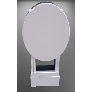 Çanta Zigon 90121 Sehpa Oval Model İkili Takım Mdf Gri-beyaz Renk Uyumu El Yapımı