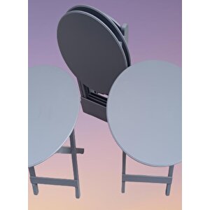 Çanta Zigon 90133 Sehpa Oval Sehpa 90133 Model Dörtlü Ahşap Mdf Gri Renk El Yapım