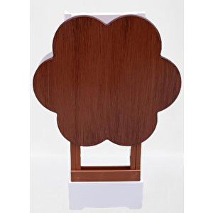 Çanta Zigon 90104 Papatya Sehpa Model 2li Ahşap Mdf Beyaz Ceviz Uyum El Yapım