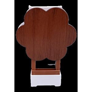Çanta Zigon 90104 Papatya Sehpa Model 2li Ahşap Mdf Beyaz Ceviz Uyum El Yapım